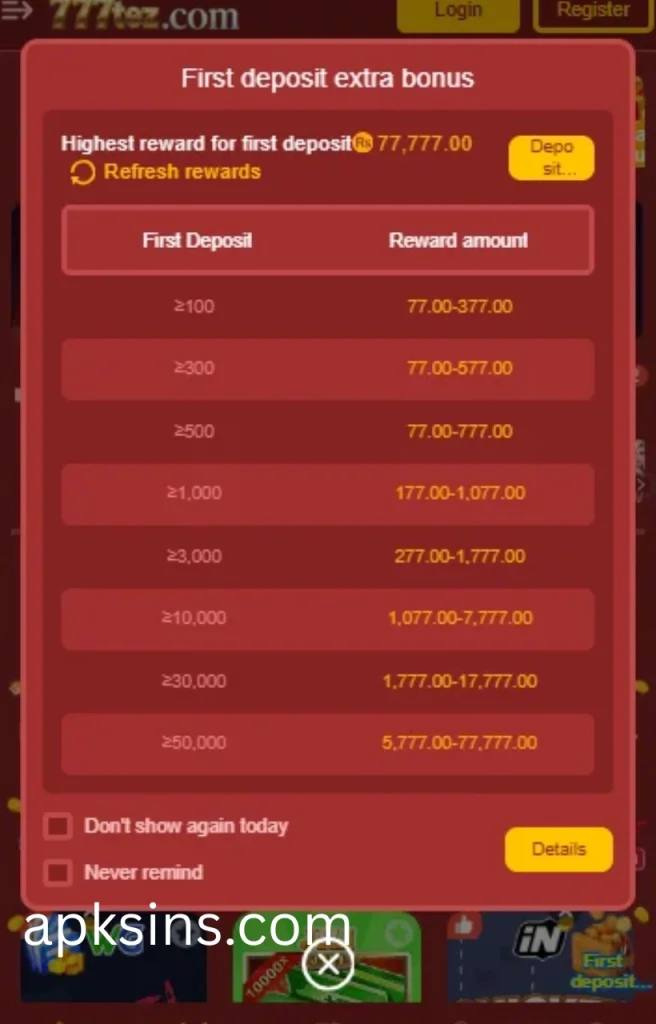 777Tez Game Free Real Money Mobile APK- Latest Version